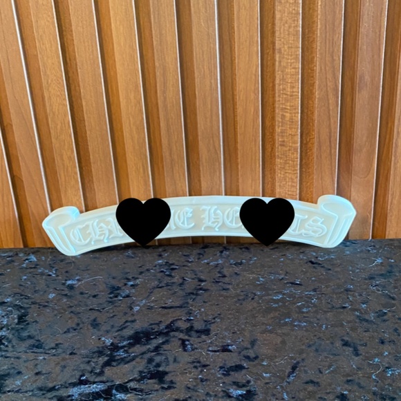 RARE Large 10" CH White Scroll Art Decor - Picture 2 of 6